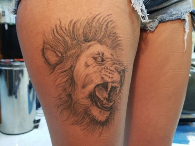 LionLeg Tattoo